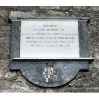 St Mary the Virgin, Prittlewell Church - Sacred to the memory of The Revd Sir Herbert Croft Baronet LLB. Thirty years vicar of this parish who died at Paris 26 April 1816 in the 65 year of his age.