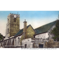St Margaret, Barking Church - Postcard by Cranley Commercial Calendars, Ilford, Essex.