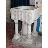 St Nicholas, Canewdon Church - 



This font originally resided in 
St Mary's, Shopland. It was moved here after St Mary's was demolished, following extensive damage during the Second World War.












