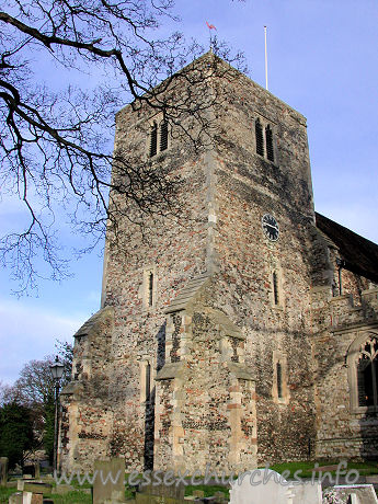St Mary, South Benfleet Church - 


This kentish ragstone W tower has angle buttresses, and a recessed spire.














