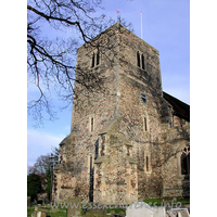 St Mary, South Benfleet Church - 


This kentish ragstone W tower has angle buttresses, and a recessed spire.













