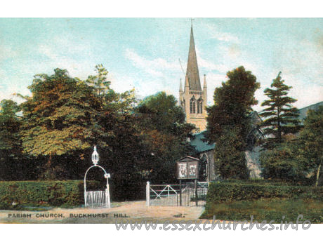 St John, Buckhurst Hill Church - Postcard - Field's "Essex" Series No. 45
