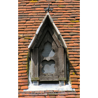 St John the Baptist, Little Maplestead Church - These small openings in the rotunda are an entirely Victorian 
addition to the facade.

