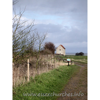 St Peter-on-the-Wall, Bradwell-juxta-Mare  Church - Getting closer ...
The chapel was built shortly after St Cedd's arrival (AD 653), 
down the east coast from Lindisfarne. Built as St Peter's Cathedral in AD 654, 
it has had a varied life, seeing it used as a barn, and then finally being 
restored for use as a chapel in 1920.
