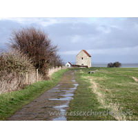 St Peter-on-the-Wall, Bradwell-juxta-Mare  Church - From being disappointed that the weather was being so yucky, 
my mood changed very quickly. The sky seemed determined to be special, and I was 
soon treated to one of those gloomy skies ahead with the sun shining brightly 
from behind me.
