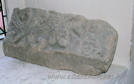 St Mary the Virgin, North Shoebury Church - C13 coffin lid.
