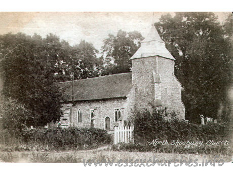 St Mary the Virgin, North Shoebury Church - Postcard - Published by H.J. Adey, Shoeburyness