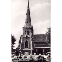 St Edward the Confessor, Romford Church - Postcard by Cranley Commercial Calendars, Ilford, Essex.