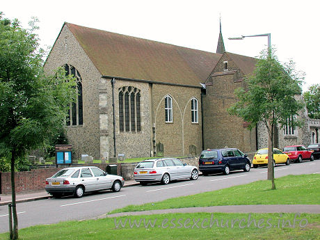 Holy Trinity, Southchurch Church - The original Norman south doorway, now protected from the elements by a wooden porch.