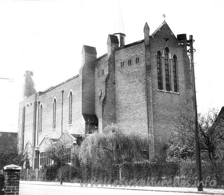 St Erkenwald, Southend-on-Sea Church - St Erkenwald's church from the southeast.
This church first began to intrigue me when I was about four 
years old. I never got to see the inside of it properly. It was made redundant 
also when I was about four!! It intrigued me so much, that I eventually created 
a whole website to preserve it in cyberspace.
The church itself was eventually demolished in 1995. For more 
on this church, see:

www.st-erkenwalds.co.uk

