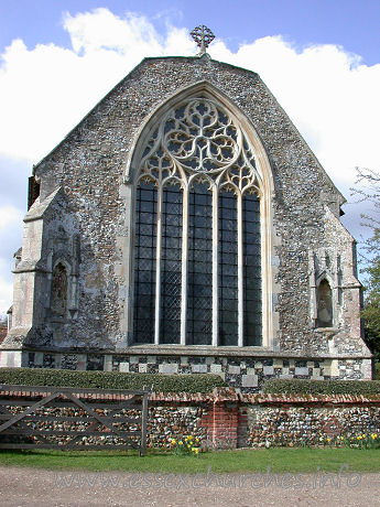 St Mary the Virgin, Tilty Church - This church is the last remaining part of the great Cistercian 
Abbey, founded at Tilty in 1153. The church itself forms what used to be the 
'chapel outside the gates' of the abbey. Nothing else of the former abbey 
survives, except a fragment of rock, in fields to the North. The nave was built 
first, around 1220.
