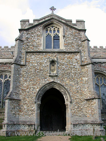 St John the Baptist, Thaxted Church - The south porch.

