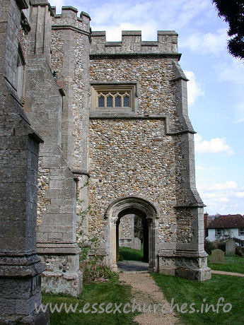 St John the Baptist, Thaxted Church - Through the south porch.

