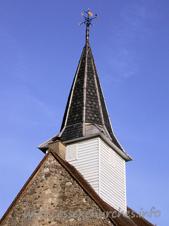 St James the Less, Hadleigh Church - This weatherboarded, typically Essex, bell turret was most 
likely constructed in the 15th century.
