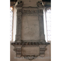 All Saints, East Horndon Church - Monument to Sir John Tyrell, 1766. Signed by Nollekens.