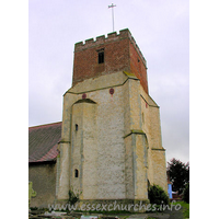 All Saints, Dovercourt Church - The W tower is perpendicular, with diagonal buttresses and battlements.