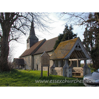 St Mary, Aythorpe Roding Church - The church sports a C15 belfry with broach spire.