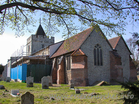 St Michael, Aveley Church - Much of the church was obscured by building work on this visit.
