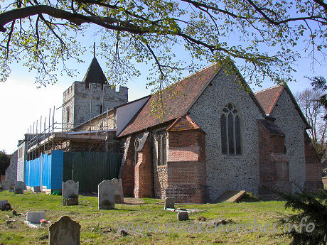 St Michael, Aveley Church - Much of the church was obscured by building work on this visit.
