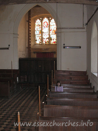 , Beauchamp%Roding Church - Only one person turned up for my service. And that was Julie, trying her hardest to suppress a cheesy grin!!