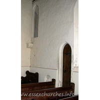 St Botolph, Beauchamp Roding Church - With all the other restrictions imposed by the EC, and the Labour Nanny State, I'm surprised that churches have not been forced to cover up these rood stair access doors with wire meshing or something. I'm glad they haven't.