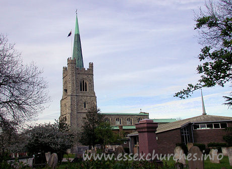 St Andrew, Hornchurch Church - This view of the church from the South shows the parish rooms, which adjoin the church by way of the S door.

