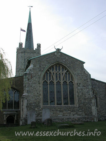 St Andrew, Hornchurch Church - The E wall of the chancel.