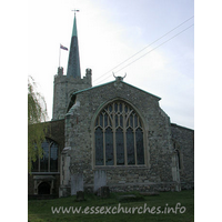 St Andrew, Hornchurch Church - The E wall of the chancel.