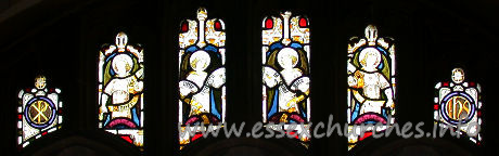 St Andrew, Hornchurch Church - Glass from the S aisle.