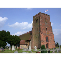 St Margaret, Downham Church - 


The large brick W tower is dated to around 1500. It is 
diagonally buttressed, and sports a diaper pattern, which can just be seen in 
this image. The tower contains six bells.






