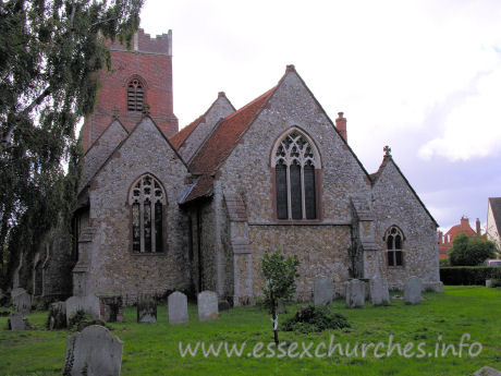 St Michael, Thorpe Le Soken Church - With the sole exception of the early C16 tower, St Michael's was built in 1876, to the design of William White. White also designed Langdon Hills new church (also 1876), though it is difficult to see many similarities here.