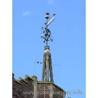 St Michael, Thorpe Le Soken Church - This weather-vane is clearly dated 1902.