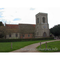 St Germain, Bobbingworth Church - The nave was refaced with red brick during the C19.