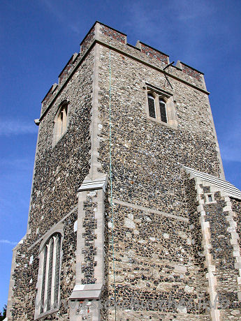 St Mary, Chadwell St Mary Church - The tower was built around 1500.