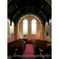 St Catherine, Wickford Church - Looking west from the chancel.