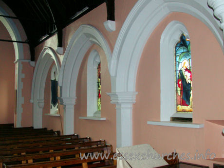St Catherine, Wickford Church - The blocked arcade in the N wall.