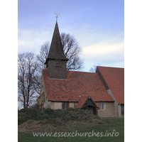 St Peter, Thundersley Church - Unfortunately 
closed when I visited. According to Pevsner, this old part of the church 
consists of nave and aisles under one roof.
