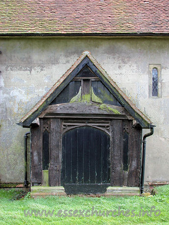 St Margaret, Stanford Rivers Church - The N porch, late C15, now blocked, to accommodate the N 
church vestry.

