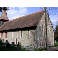 St Mary, Broxted Church - This church consists of a C13 nave and chancel, and a C15 
North aisle and belfry.

