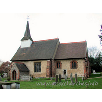 St Mary, Little Burstead Church - 




This church has a Norman nave. The chancel is C16, and has brick traceried windows.

