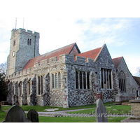 Holy Trinity, Rayleigh Church - 


This picture clearly shows the church's most impressive side, 
with the embattled south aisle, dating from 1517 by William Alleyn.


