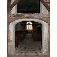 St Mary, Mundon Church - 



Looking E into the nave, from the square area directly beneath 
the belfry.



