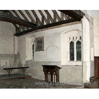 All Saints, Berners Roding Church - 



This view was made possible by a broken window. According to 
Andrew Barham's excellent book The Lost Parish Churches Of Essex, this church 
recently played host to a nesting barn owl, whose ferocity coupled with the 
stench of bird droppings discouraged all but the most intrepid visitors.



