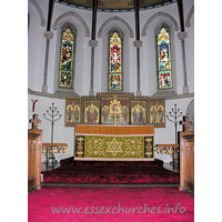 St Mary (New Church), Mistley  Church - A very colourfully decorated chancel.


