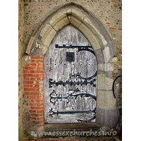 St Mary, Buttsbury Church - The N door proudly displays some wonderful 
medieval metalwork, with some dating from C13.





