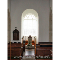 St Mary, Buttsbury Church - The nave arcades 
(just visible here), are of the late perpendicular style.





