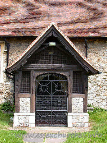 Holy Cross, Basildon Church - 


The plain porch dates from C15.








