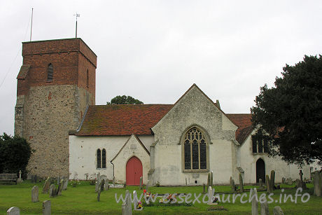 St Lawrence, Bradfield Church - 


The first impression one gets of Bradfield's church is, 
unfortunately a little bleak. With the exception of the tower, entire exterior 
is cemented.











