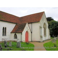 St Lawrence, Bradfield Church - 


The exterior of the S transept. To the left can be seen the 
renewed paired-lancet windows, indicating that the nave is C13.












