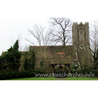 St James, West Tilbury Church - 


Placed at the 
top of a hill overlooking the Thames, St James is another private residence. It 
is, however, a smart looking one, and is still easily visible from the passing 
road. The church is essentially C14, with a later West tower.











